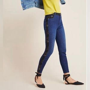 Anthropologie Pilcro and the Letterpress Ultra High Rise Floral Skinny Jeans